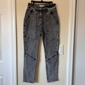 Ba&Sh Womens Cotton Acid Washed Jeans Distressed Gray Size 0 US 2